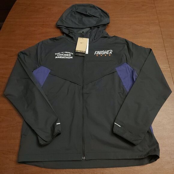 Nike 2024 Chicago Marathon Windrunner Running Jacket Black FV6204-010 Men's M - Picture 1 of 5